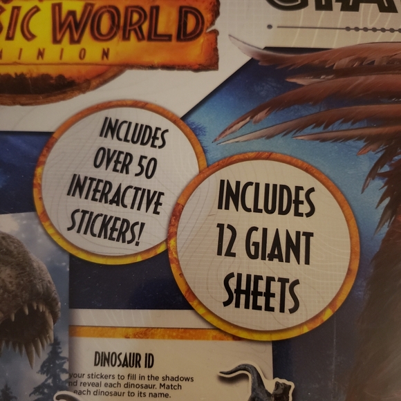 Jurassic World Dominion Giant Coloring Book with Stickers, 12 Pages (Paperback) - Picture 5 of 9